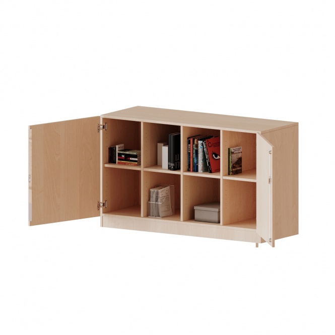 ErgoTray Schrank, 4reihig, 2 OH, zweitürig, mit Möbelstellfüßen, B/H/T 138,7x82x50cm 